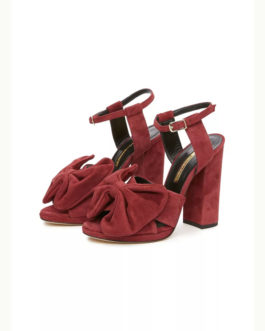 Atos Lombardini Bow Detailed Suede Sandals
