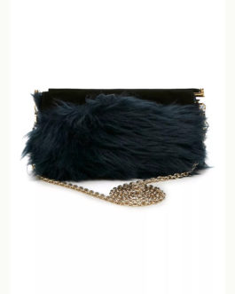 Atos Lombardini Eco Fur Clutch Bag