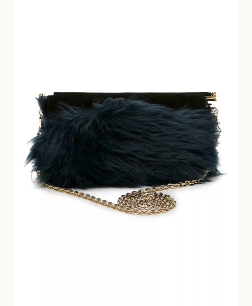 Atos Lombardini Eco Fur Clutch Bag - Image 2