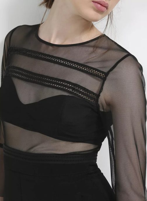 Atos Lombardini Sheer Detailed Wide Legged Jumpsuit - Image 3