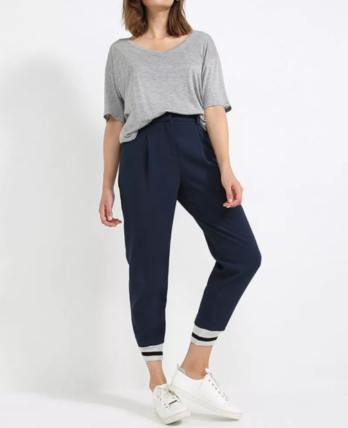Atos Lombardini Boyfit Trousers With Pockets - Image 3