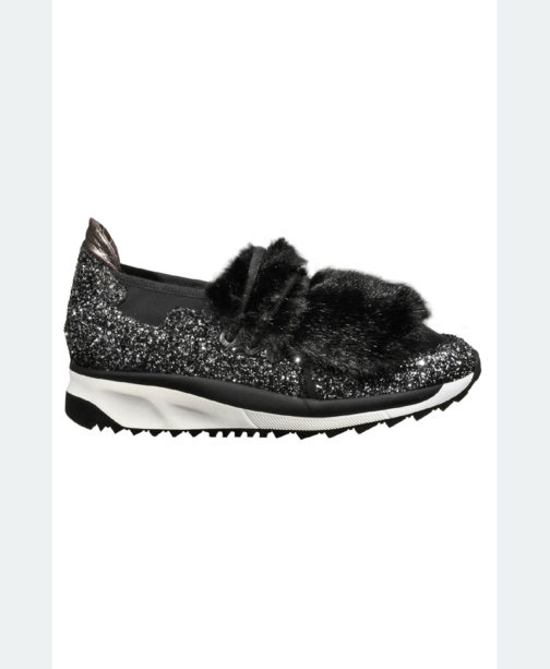 Atos Lombardini Glittery Eco Fur Sneakers - Image 4