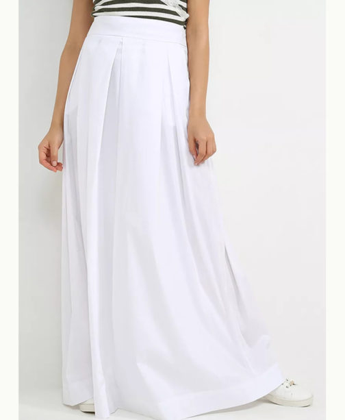 Long Cotton Stretch Skirt