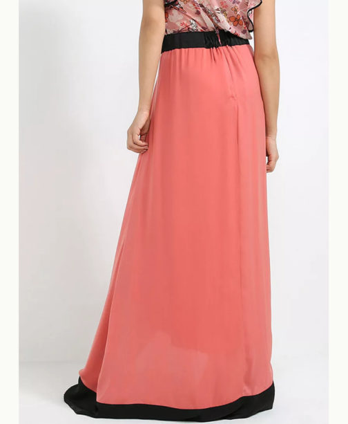 AnnaRita N Asymetric Satin Long Skirt With Lining - Image 3