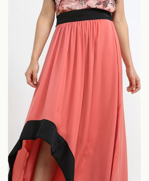 AnnaRita N Asymetric Satin Long Skirt With Lining - Image 4