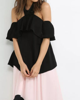 AnnaRita N Off Shoulder Blouse With Open Back