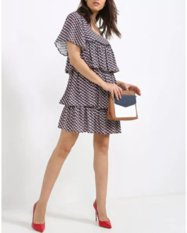 AnnaRita N Printed Short Ruffled Dress