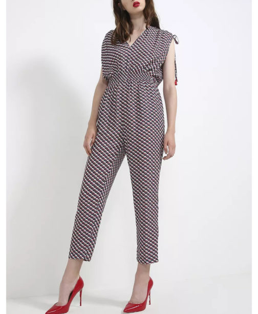 Printed Wide Legged Jumpsuit