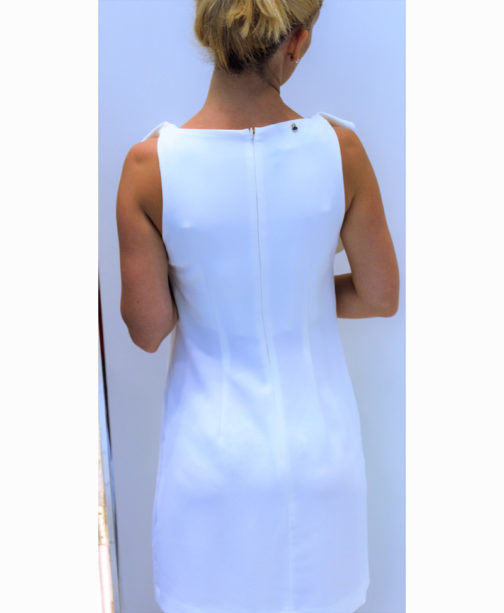 AnnaRita N Short Ruffled Crepe Dress - Image 7