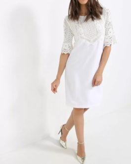 AnnaRita N Knee Length Lace Dress