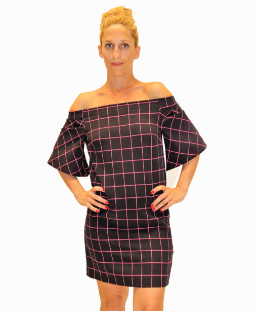AnnaRita N Off Shoulder Techno Stretch Dress - Image 3