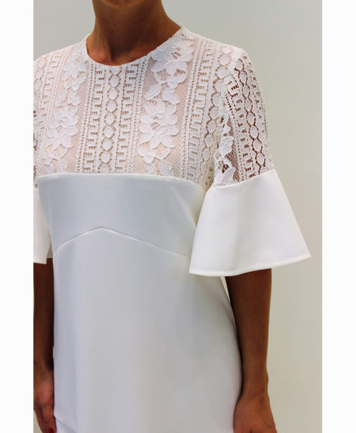 AnnaRita N Short Sleeve Dress With Lace - Image 7