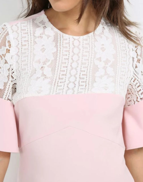 AnnaRita N Short Sleeve Dress With Lace - Image 3