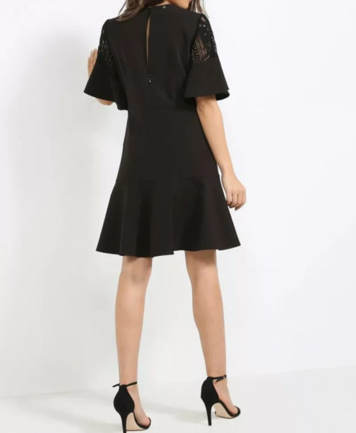 AnnaRita N Short Sleeve Dress With Lace - Image 4