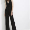 V Neck Wide Legged Jumpsuit