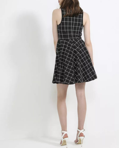 AnnaRita N Checked Print Short Dress - Image 3