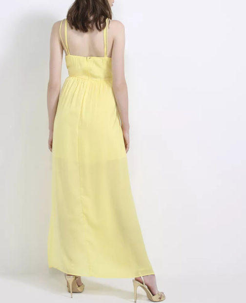 AnnaRita N Long Strappy V Neck Dress With Metal Element - Image 2