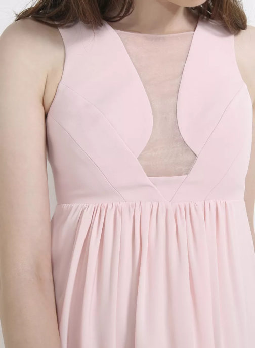 AnnaRita N Long Asymmetric Dress With Sheer Detail - Image 3