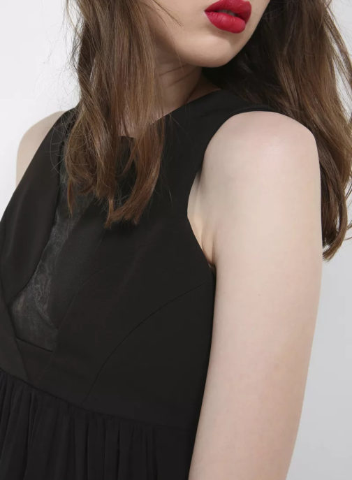 AnnaRita N Long Asymmetric Dress With Sheer Detail - Image 5