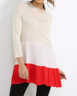 AnnaRita N Long Knit Top With Three Quarters Sleeve