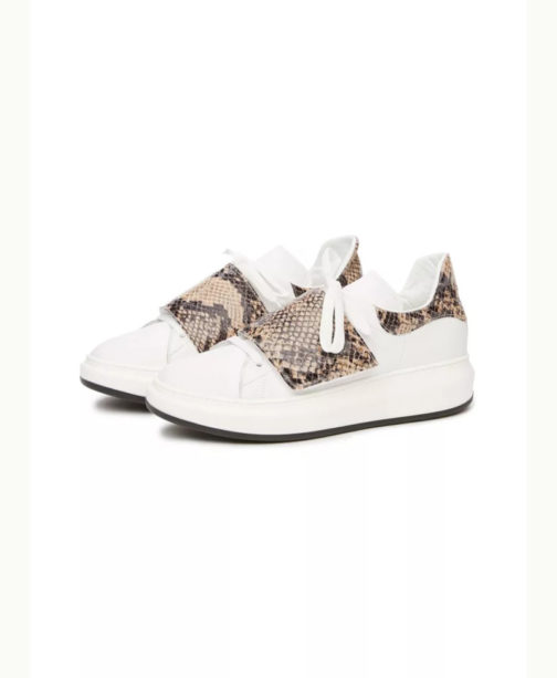 Atos Lombardini Patch Flip Leather Sneakers - Image 4