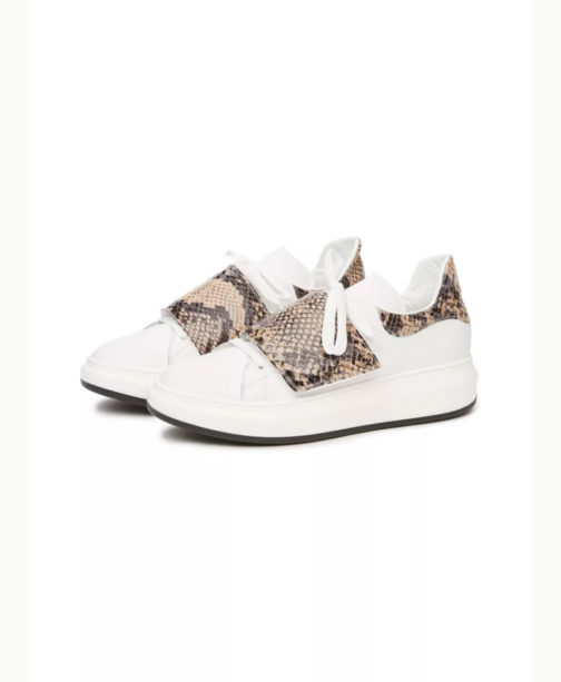 Atos Lombardini Patch Flip Leather Sneakers - Image 5