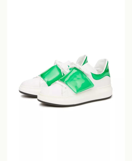Atos Lombardini Patch Flip Leather Sneakers - Image 3