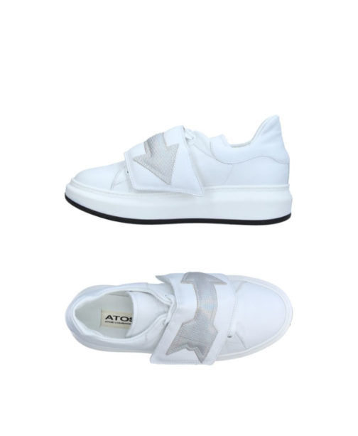 Atos Lombardini Hearts Patch Flip Leather Sneakers - Image 4