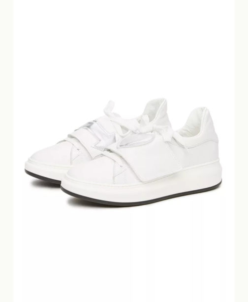 Atos Lombardini Hearts Patch Flip Leather Sneakers - Image 3