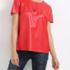 Short Sleeve Eco Leather Top