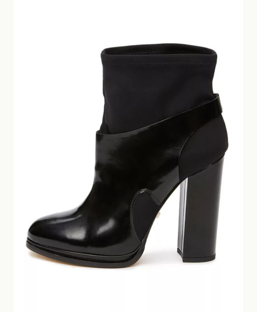 Ankle High Heeled Leather Boots