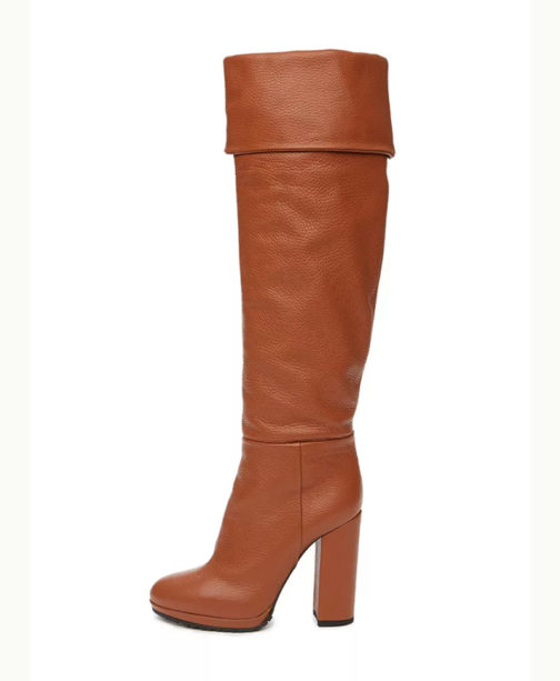 High Heeled Leather Boots
