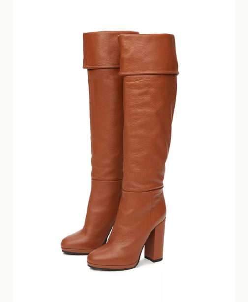 Atos Lombardini Knee Length High Heeled Leather Boots - Image 3