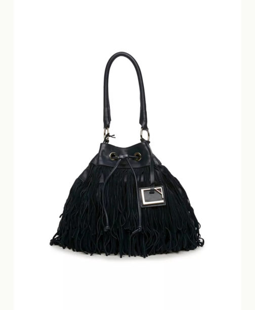 Atos Lombardini Fringes Large Leather Bag - Image 7