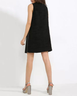 Atos Lombardini Eco Leather Pleated Dress