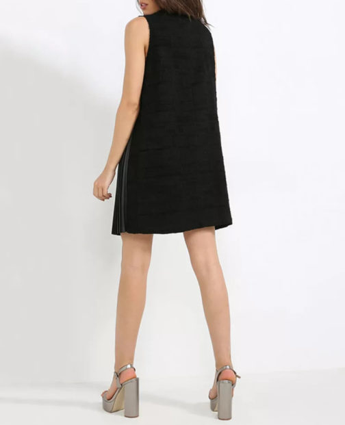 Atos Lombardini Eco Leather Pleated Dress - Image 2