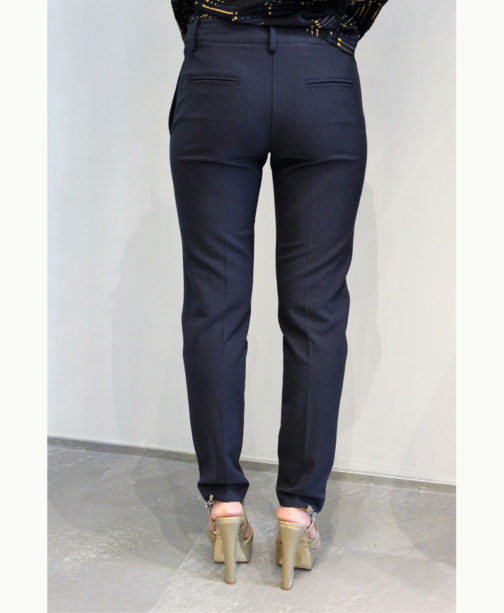Atos Lombardini Navy Blue Trousers With Pockets - Image 2
