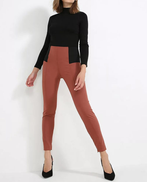 Atos Lombardini Fitted High Waist Basic Trousers - Image 3