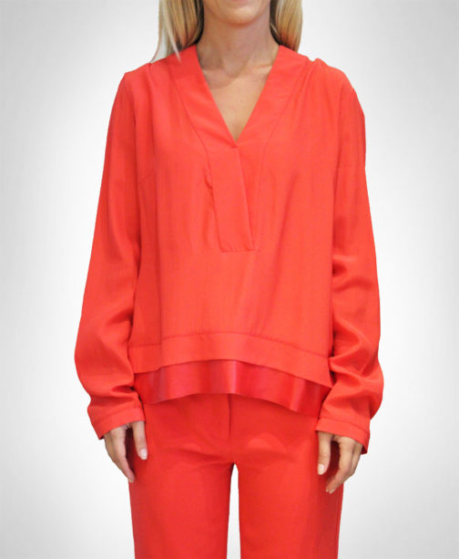 Atos Lombardini Eco Leather Detailed Blouse - Image 5