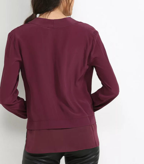 Atos Lombardini Eco Leather Detailed Blouse - Image 2