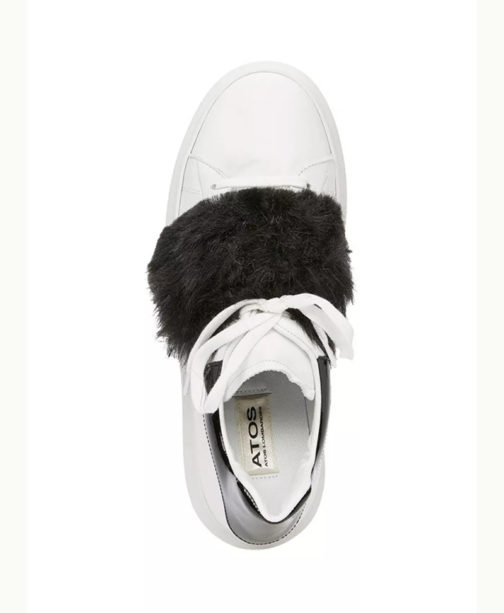 Atos Lombardini Leather Sneakers With Removable Eco Leather Fur - Image 5