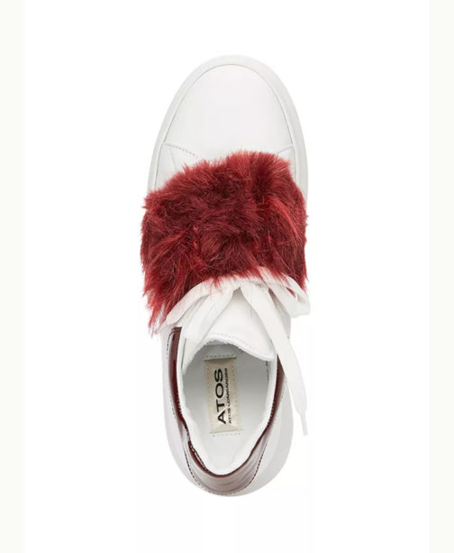 Atos Lombardini Leather Sneakers With Removable Eco Leather Fur - Image 3