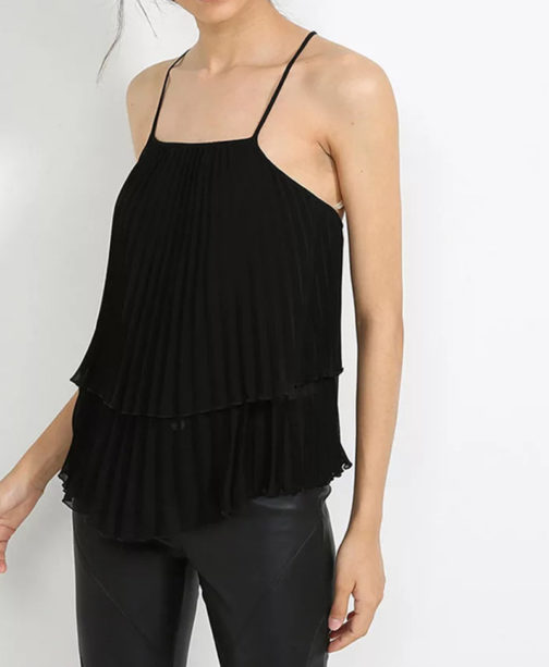 Pleated Thin Stripes Top