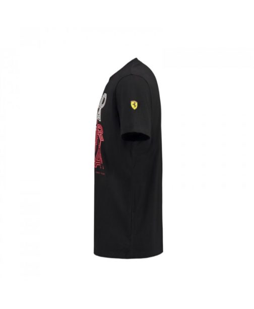 Men's Track Graphic T-Shirt Black 2018 Scuderia Ferrari - Image 3