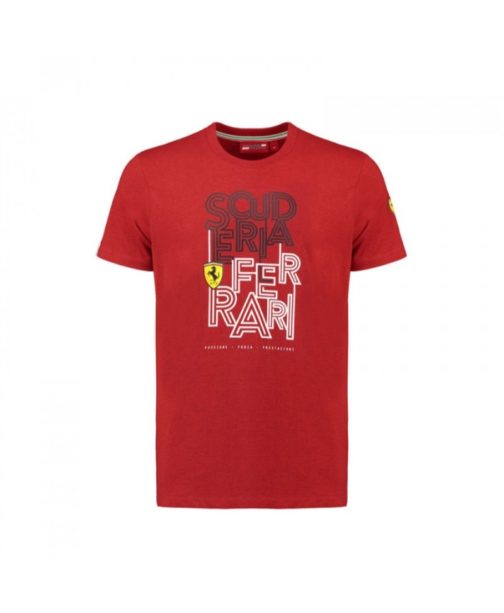 Men's Track Graphic T-Shirt Red 2018 Scuderia Ferrari