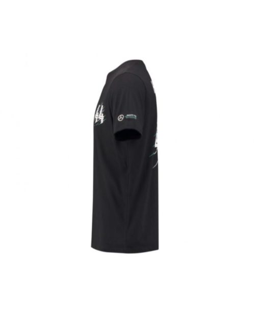 Men's Lewis Hamilton 44 T-Shirt Black 2018 Mercedes-AMG - Image 3