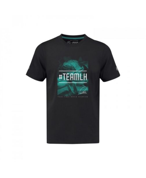 Men's Lewis Hamilton Team LH T-Shirt Black 2018 Mercedes-AMG Petronas Motorsport