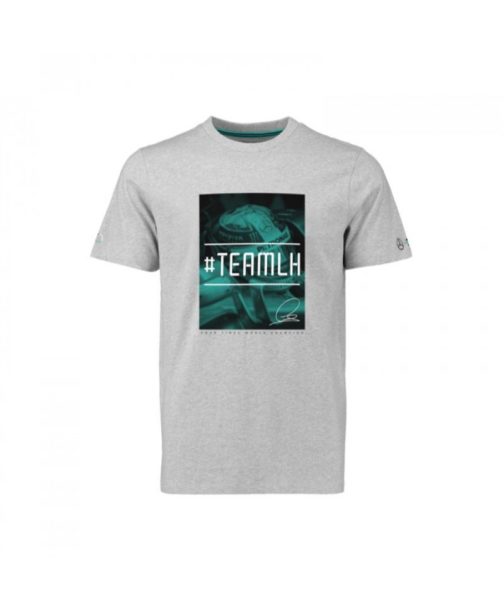 Men's Lewis Hamilton Team LH T-Shirt Gray 2018 Mercedes-AMG Petronas Motorsport