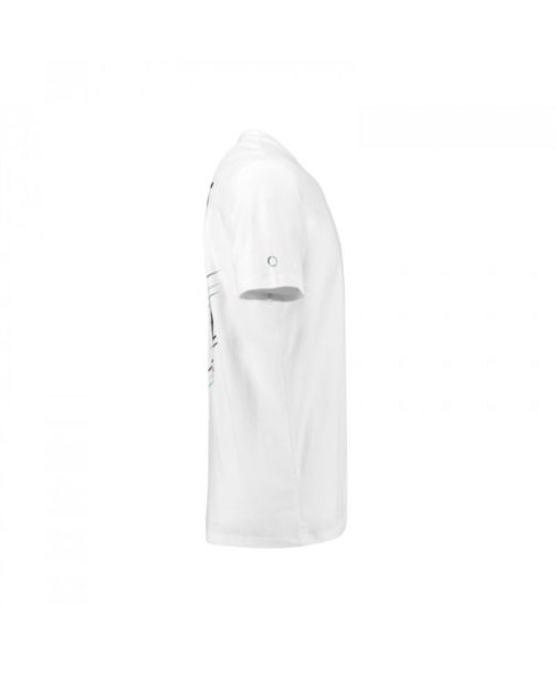 Men's Valtteri Bottas 77 T-Shirt White 2018 Mercedes-AMG Petronas Motorsport - Image 4