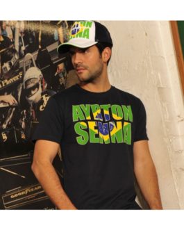 Ayrton Senna T-Shirt Brazil navy